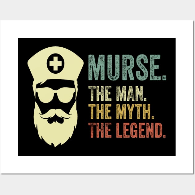 Murse Funny Male Nurse Wall Art by Visual Vibes